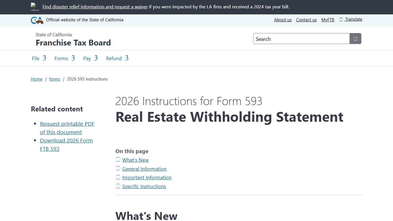 2026 Instructions for Form 593 FTB.ca.gov